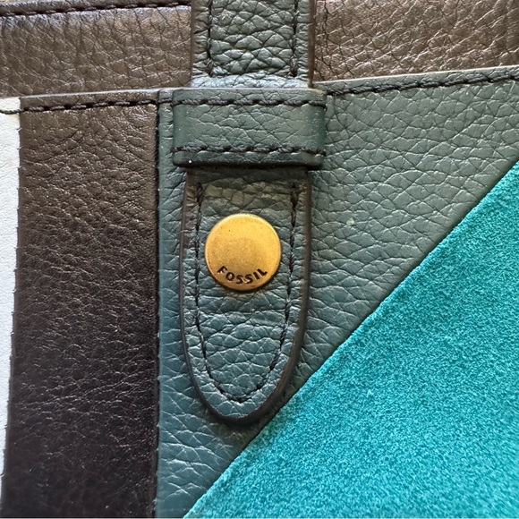 Fossil Fiona Patchwork Women's Leather Multicolor Wallet - Picture 4 of 11